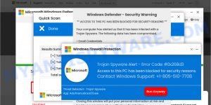Trojan Spyware Alert pop-up scam