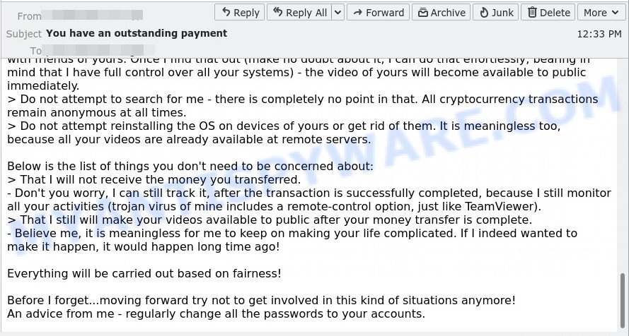 i ve got bad news for you email