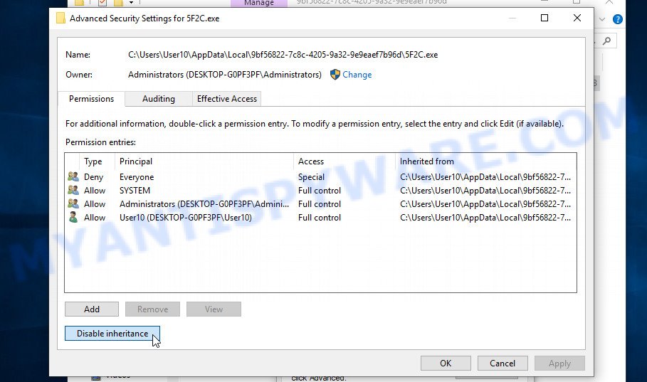 remove Efdc virus 3