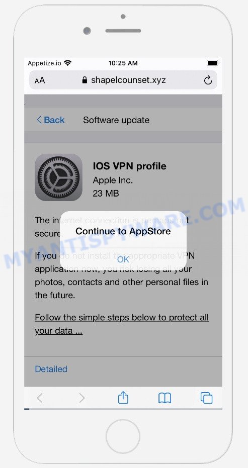 IOS VPN profile scam