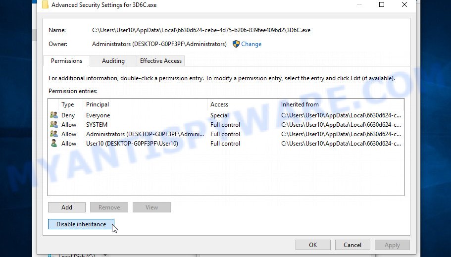 remove Tisc virus 3