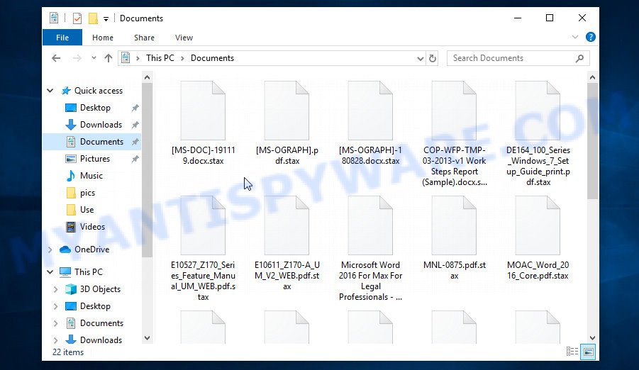 Files encrypted with .Stax extension