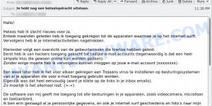 Helaas heb ik slecht nieuws voor je EMAIL SCAM