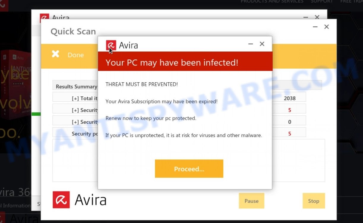 Your Pc May Have Been Infected Fake Scan Results