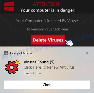 Remove Attention! Your Computer Is In Danger Pop-up Scam