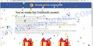 Chrome search contest 2022 POP-UP SCAM