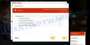 McAfee - Your PC is infected with 5 viruses SCAM