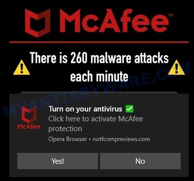 McAfee notifications scam