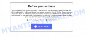 Update Your Chrome browser extension SCAM