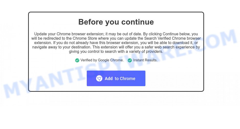 Update Your Chrome browser extension SCAM