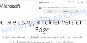 You are using an older version of Edge SCAM