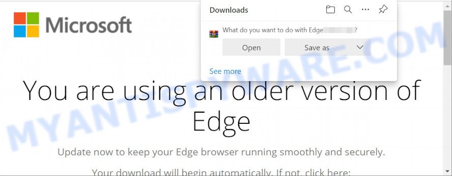 You are using an older version of Edge SCAM