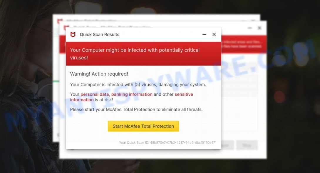 mcafee secmcafee security alert scam - fake scan resultsurity alert scam - fake scan results