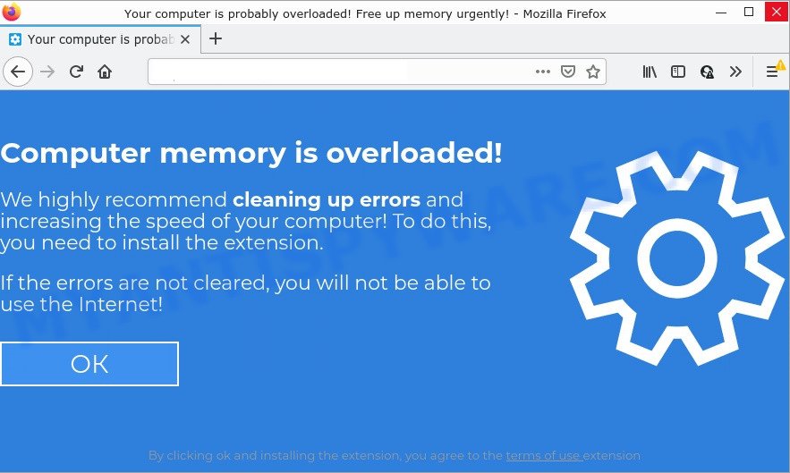 Computer memory is overloaded scam