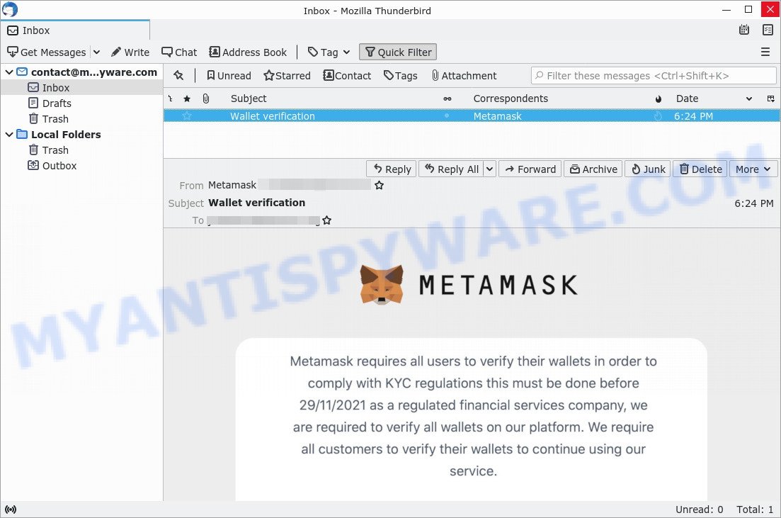 MetaMask Email Scam