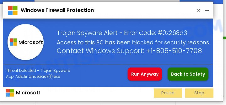Windows Defender - Security Warning - fake alert 1
