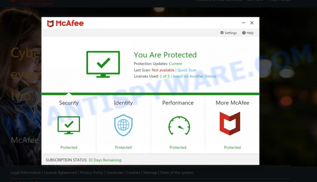 Mywebprotector.com scam