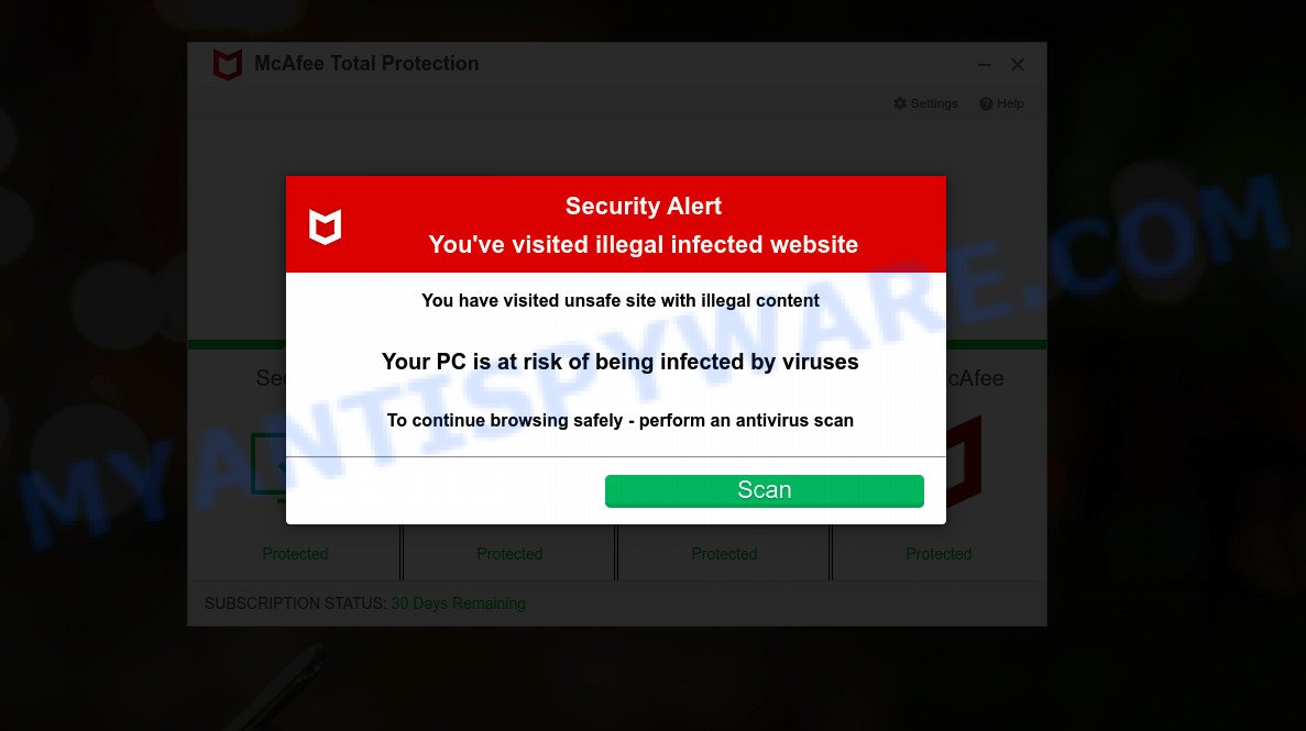 Protecthub.xyz pop-up scam