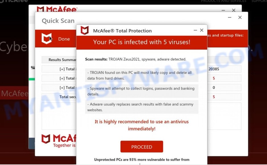 TROJAN Zeus2021 spyware adware detected scam