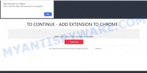 To Continue Add Extension to Chrome SCAM