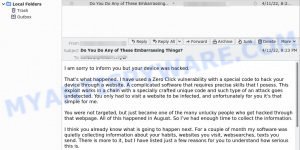 Do You Do Any of These Embarrassing Things EMAIL SCAM