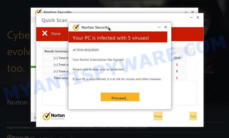 Keep Your PC Updated With Norton fake scan results