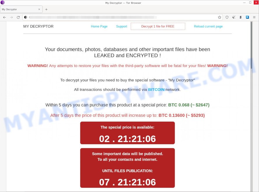 Magniber Ransomware - site