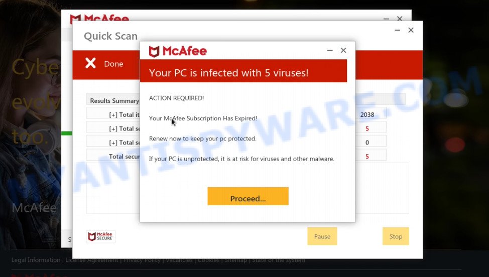 Mund35ane-cha11nnel.xyz fake scan results