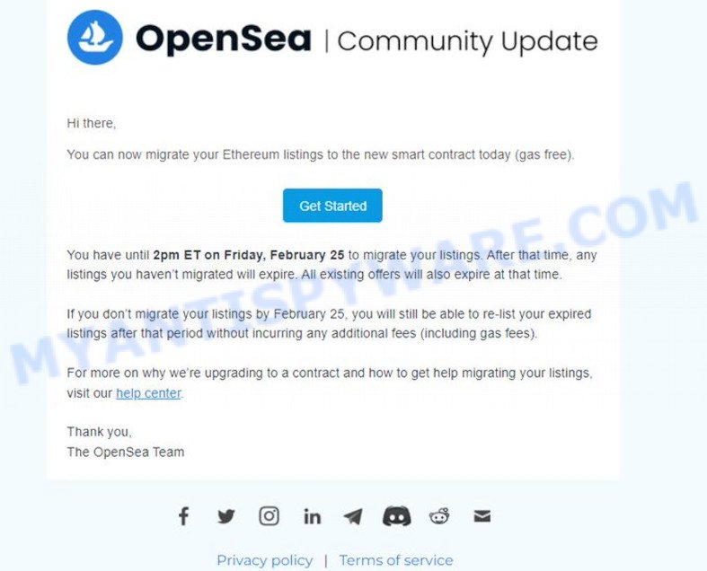 OpenSea email scam