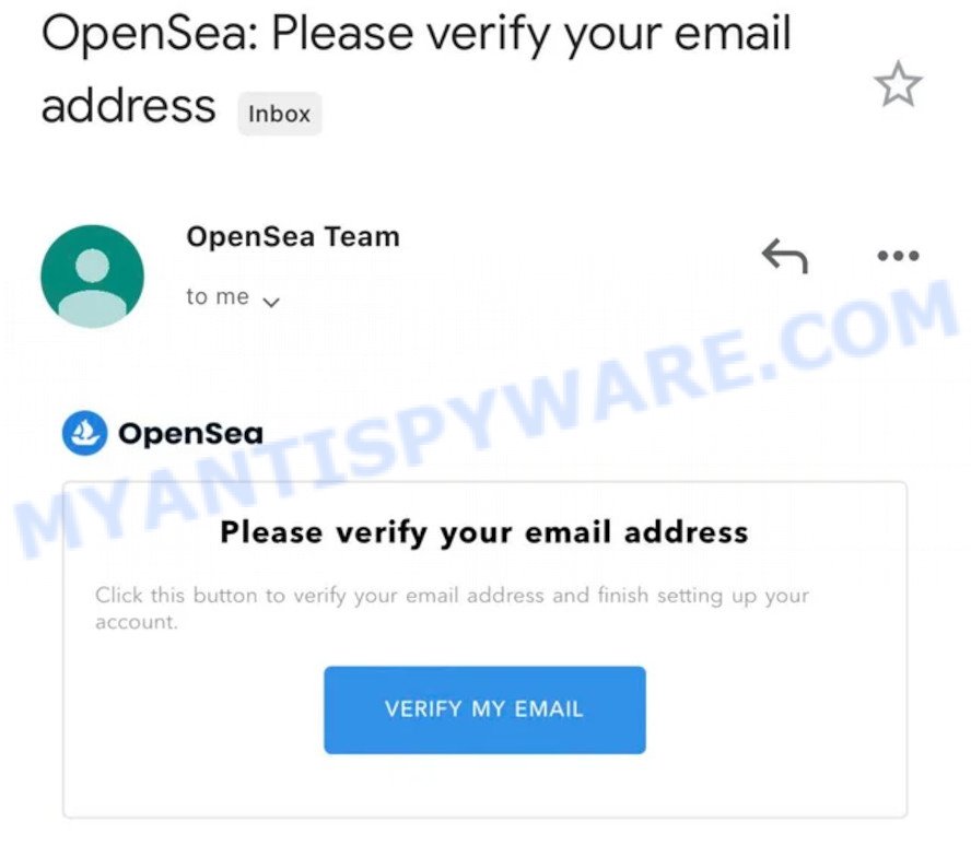 Opensea Please verify your email address SCAM