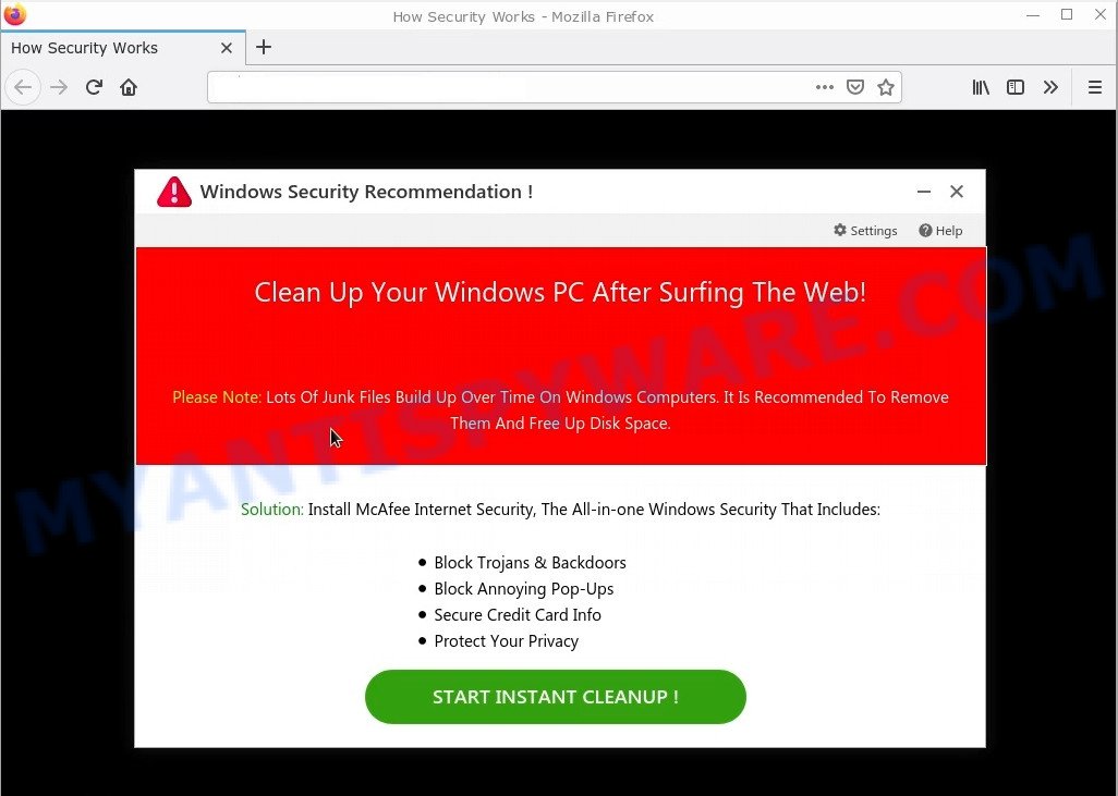 Clean Up Your Windows PC After Surfing The Web scam