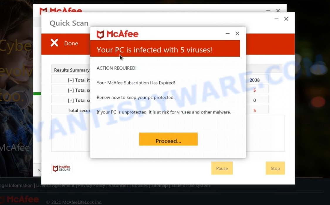 Safemacpc.xyz fake scan results