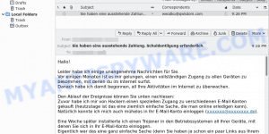 Sie haben eine ausstehende Zahlung email scam