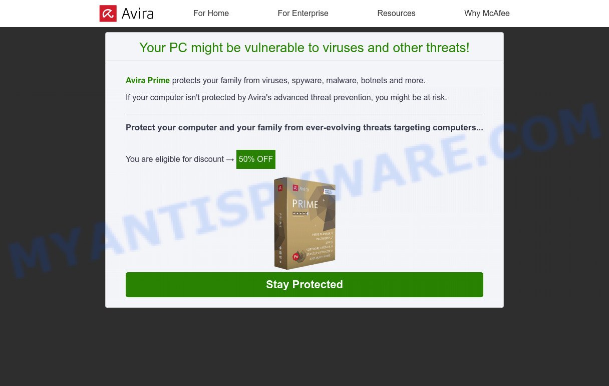 Avira Your PC Might Be Vulnerable SCAM