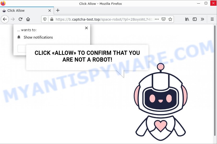 Captcha Test virus scam