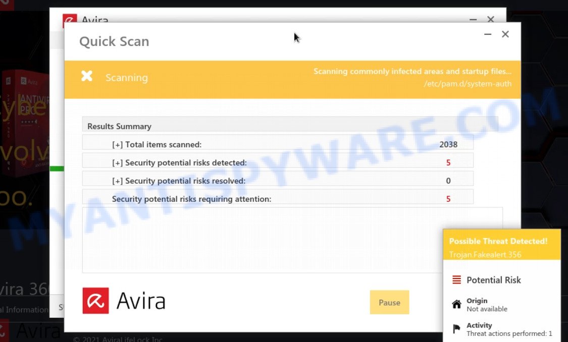 Fullsecuritysystem.com fake scan