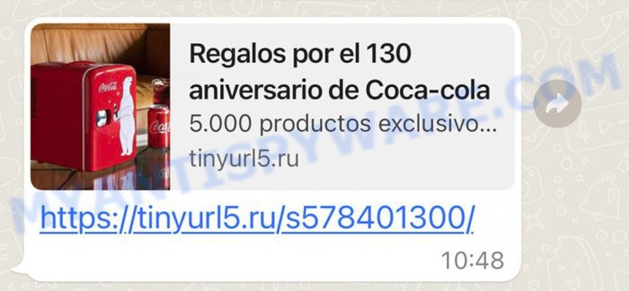 Tinyurl5.ru coca-cola whatsapp scam