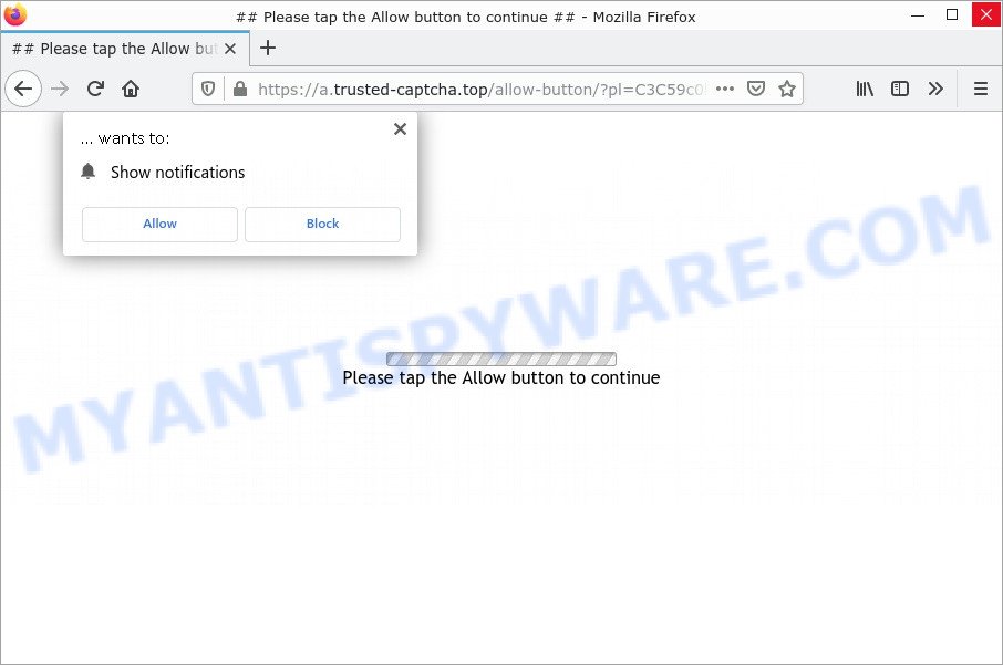 Trusted-captcha.top pop-up scam