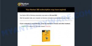 Your Norton 360 subscription may have expired SCAM