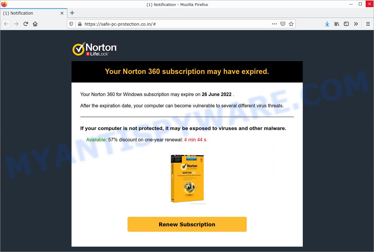 Your Norton 360 subscription may have expired SCAM