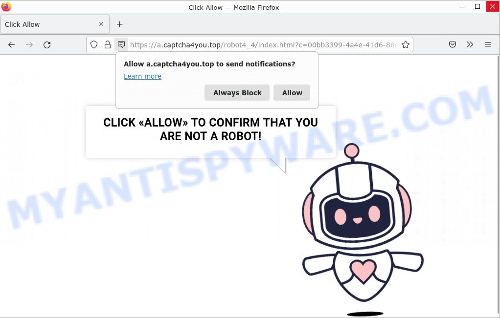 Captcha4you.top pop-up scam