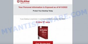 McAfee Your Personal Information is Exposed Scam
