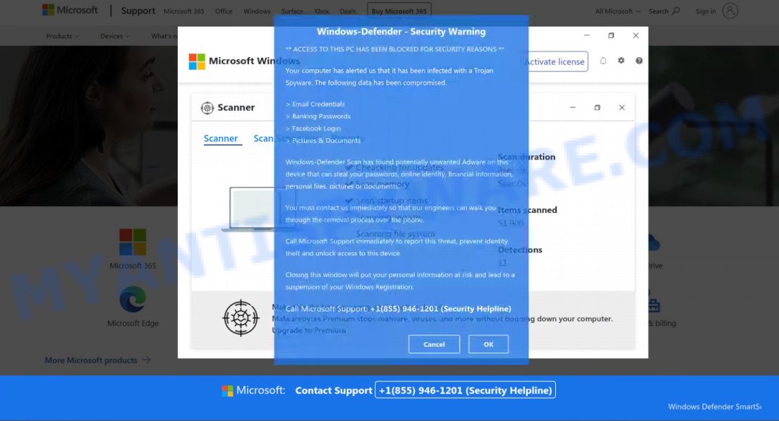 Pirated Windows Software detected in this Computer SCAM