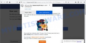 Topsurvey24.top pop-ups are a scam