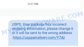 USPS package has incorrect shipping information SCAM