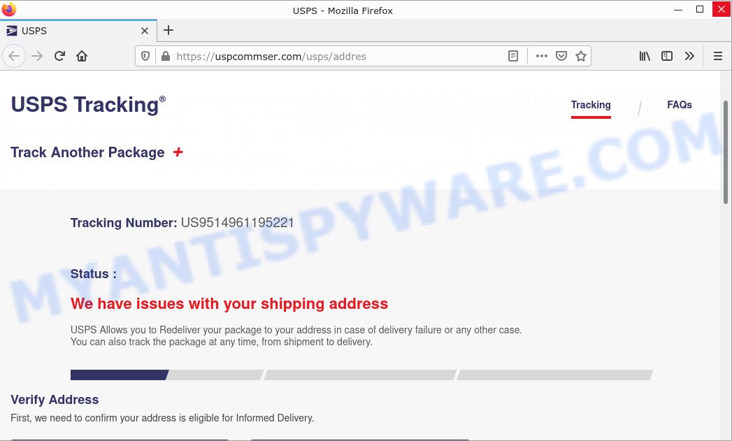 USPS scam uspcommser.com