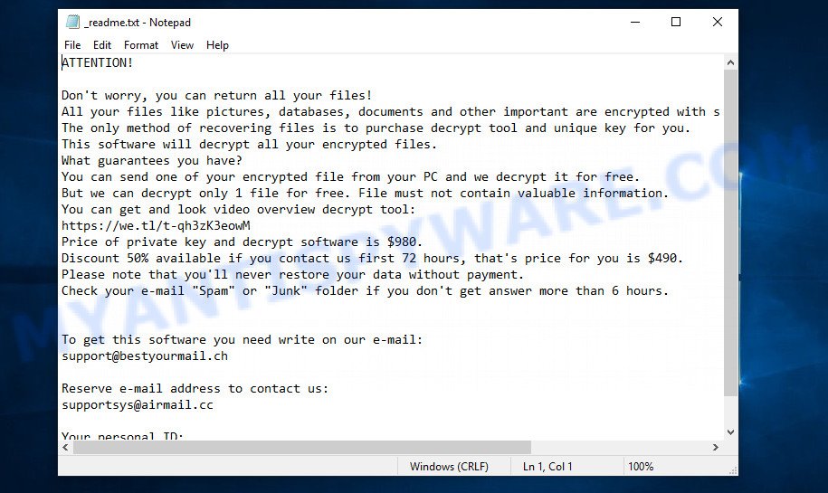 Vvwq virus ransomnote