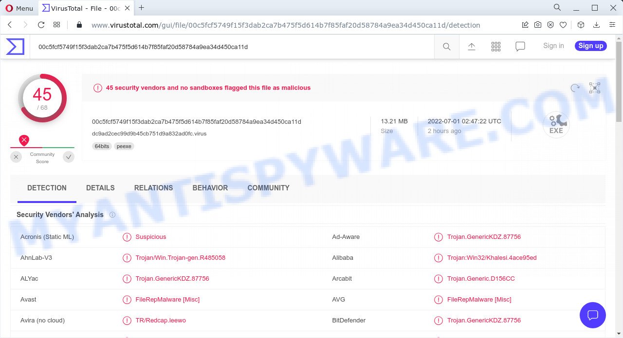 YTStealer virus trojan detection