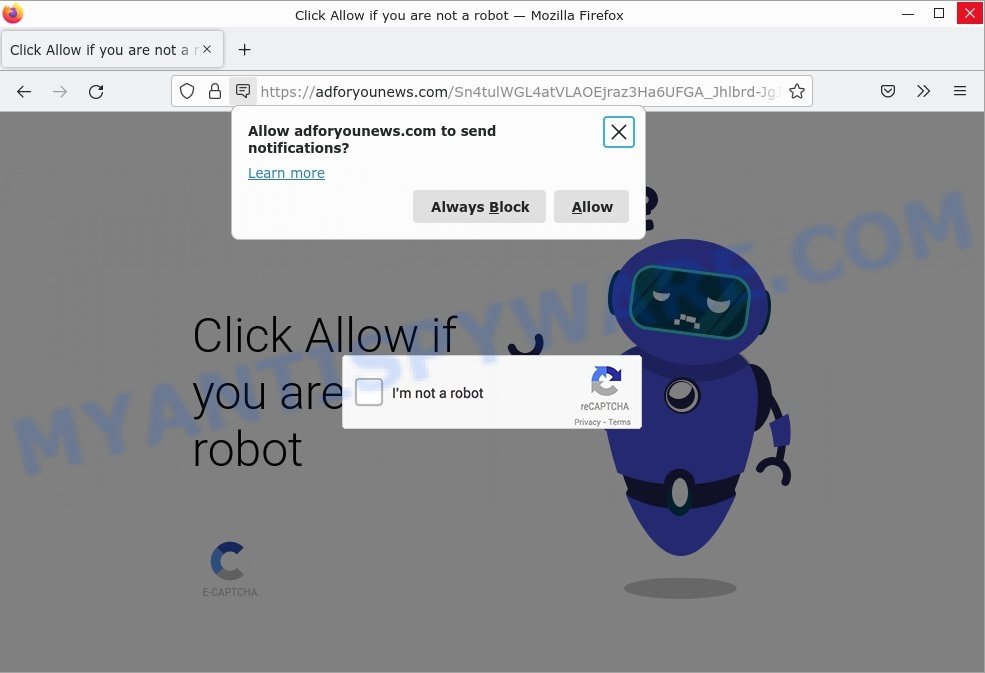 Adforyounews.com Click Allow Scam