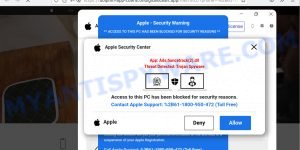 Apple Security Center Scam